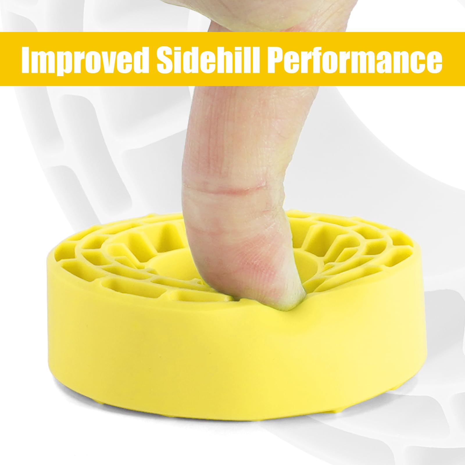 INJORA Silicone Rubber Tire Inserts for 62-64mm x 22-24mm 1.0" Crawler Tires (Yellow)