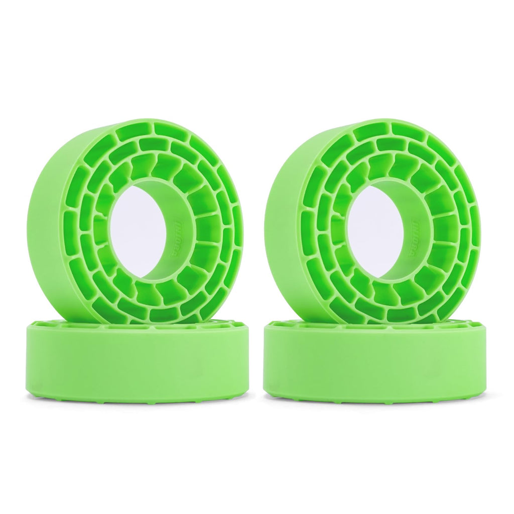 INJORA Silicone Rubber Tire Inserts – Green (Fits 62-64mm x 22-24mm Tires)