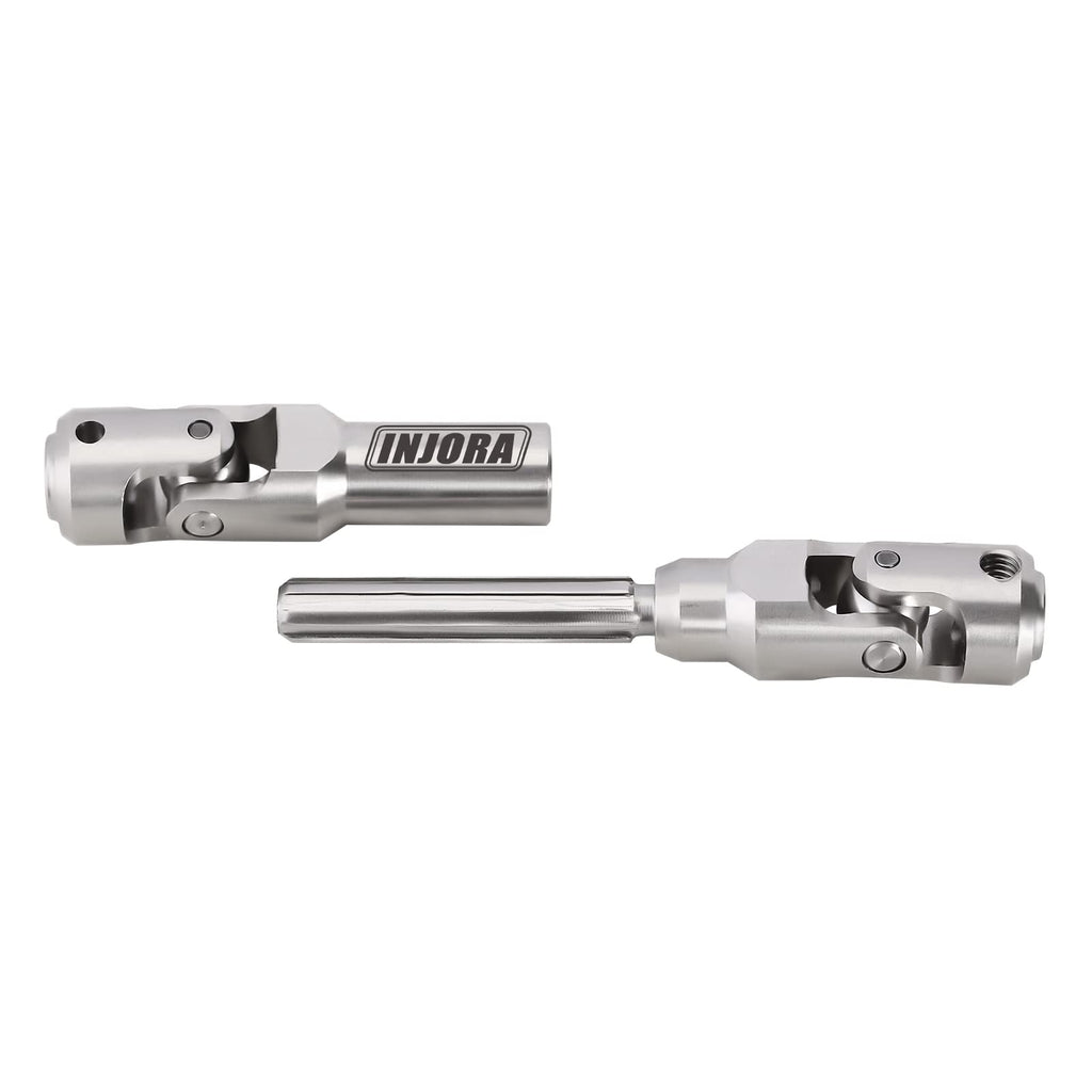 INJORA Stainless Steel Drive Shaft for 1/10 RC Crawlers – SCX10, TRX4, Redcat Gen8 (84-102mm Adjustable)