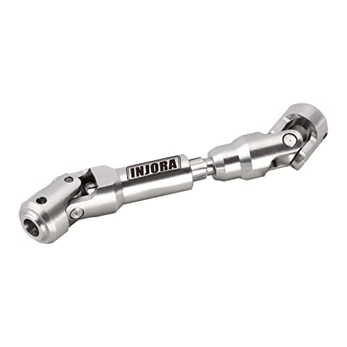 INJORA Stainless Steel Drive Shaft for 1/10 RC Crawlers – SCX10, TRX4, Redcat Gen8 (84-102mm Adjustable)