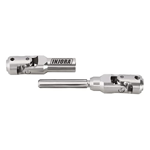 INJORA Stainless Steel Drive Shaft for 1/10 RC Crawlers – SCX10, TRX4, Redcat Gen8 (84-102mm Adjustable)