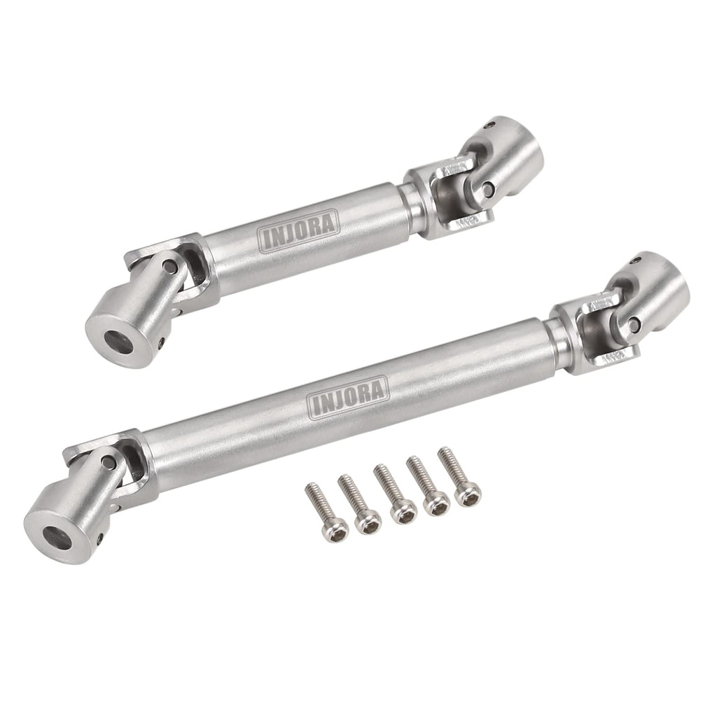 INJORA Stainless Steel Drive Shafts for Axial SCX24 Gladiator Dodge Power Wagon (2-Pack)