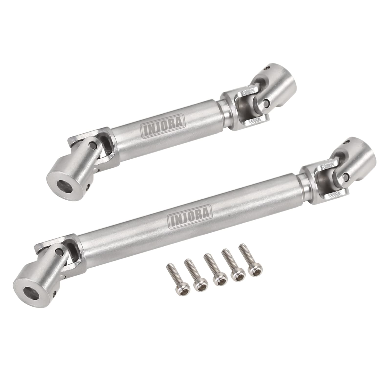 INJORA Stainless Steel Drive Shafts for Axial SCX24 Gladiator Dodge Power Wagon (2-Pack)