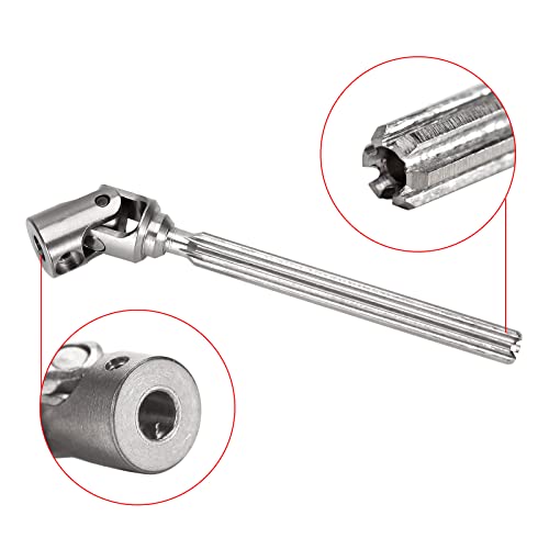 INJORA Stainless Steel Drive Shafts for Axial SCX24 Gladiator Dodge Power Wagon (2-Pack)
