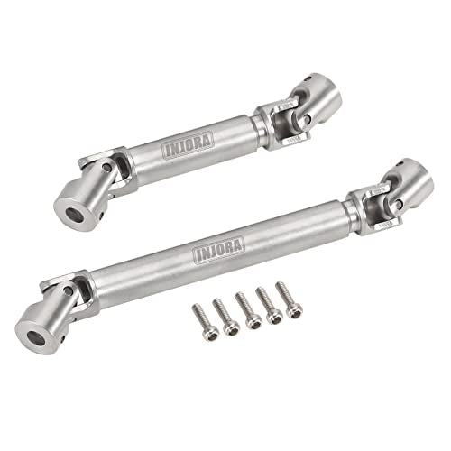 INJORA Stainless Steel Drive Shafts for Axial SCX24 Gladiator Dodge Power Wagon (2-Pack)