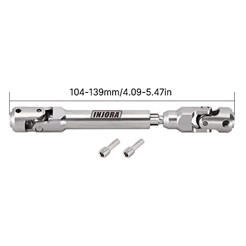 INJORA Stainless Steel Heavy-Duty Drive Shaft for 1/10 RC Crawlers (104-139mm)
