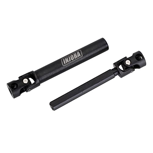 INJORA Steel Drive Shaft 2-Pack for Axial SCX24 C10 JLU Bronco Base Camp 4Runner - 17g Upgrade