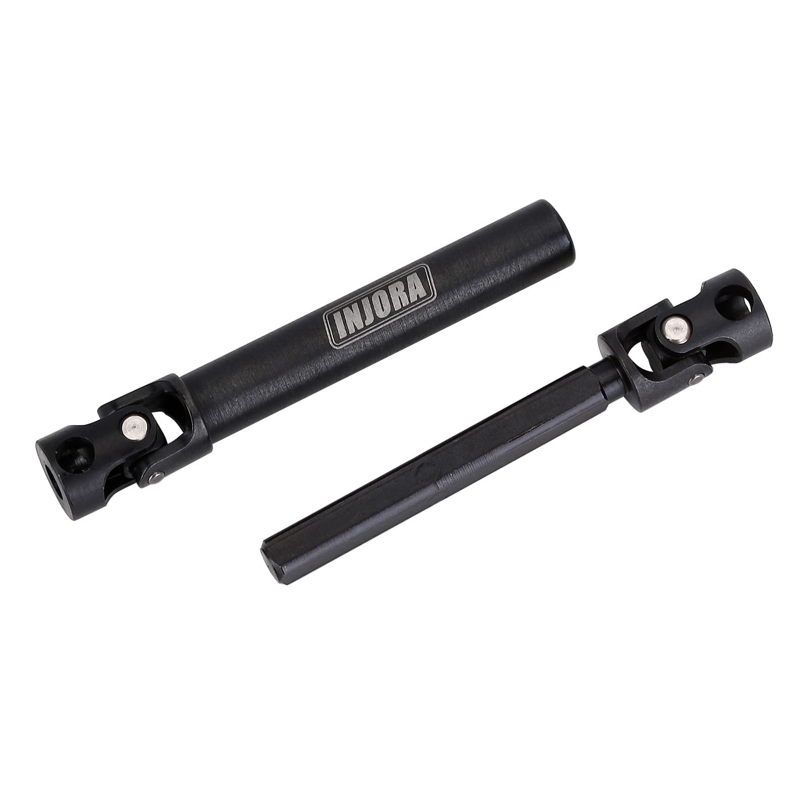 INJORA Steel Drive Shaft 2-Pack for Axial SCX24 C10 JLU Bronco Base Camp 4Runner - 17g Upgrade