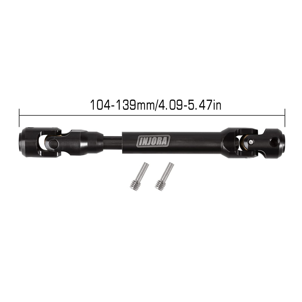 INJORA Steel Heavy-Duty Drive Shaft for 1/10 RC Crawlers (104-139mm)