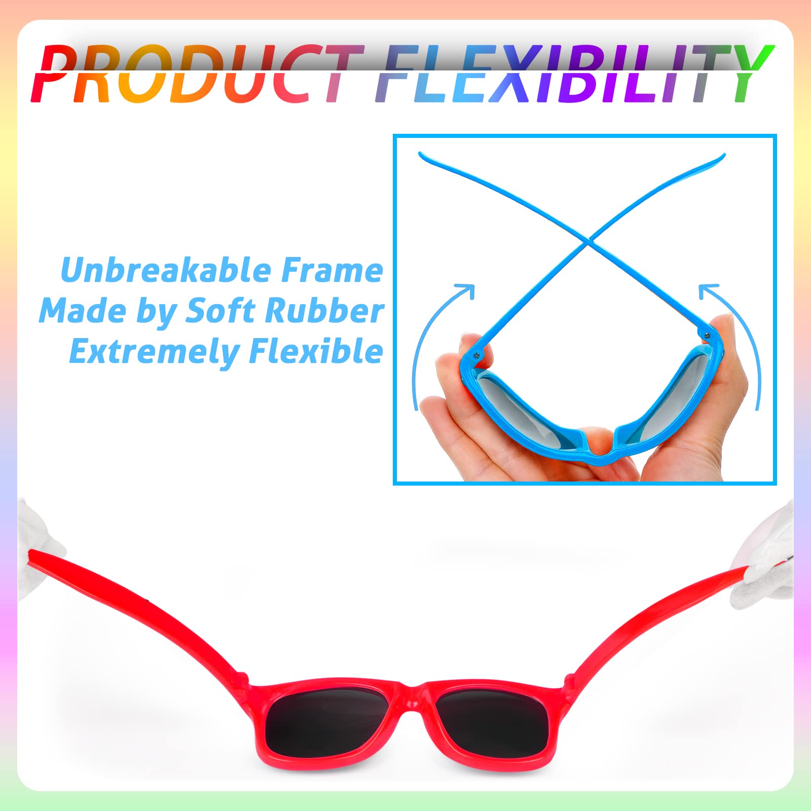 INNOCHEER Neon Party Sunglasses for Kids - 12 Pack with UV400 Protection, Assorted Colors