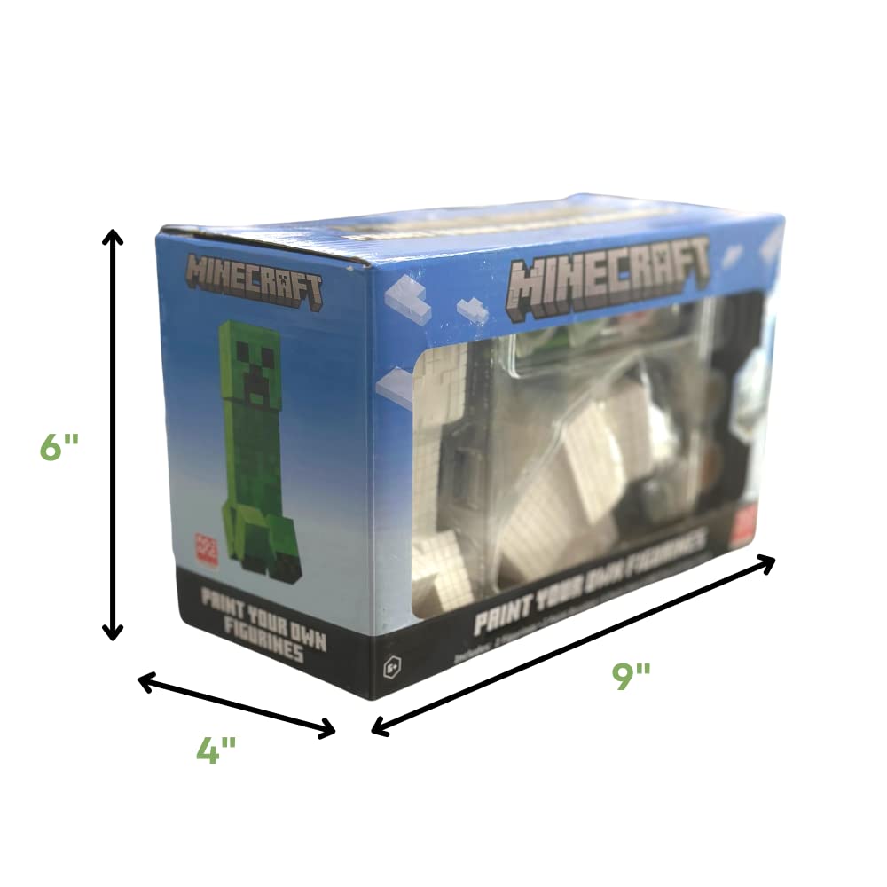 Innovative Designs Minecraft Creeper & Wolf Paint-Your-Own Ceramic Figurine Set – DIY Craft Kit for Kids 6+