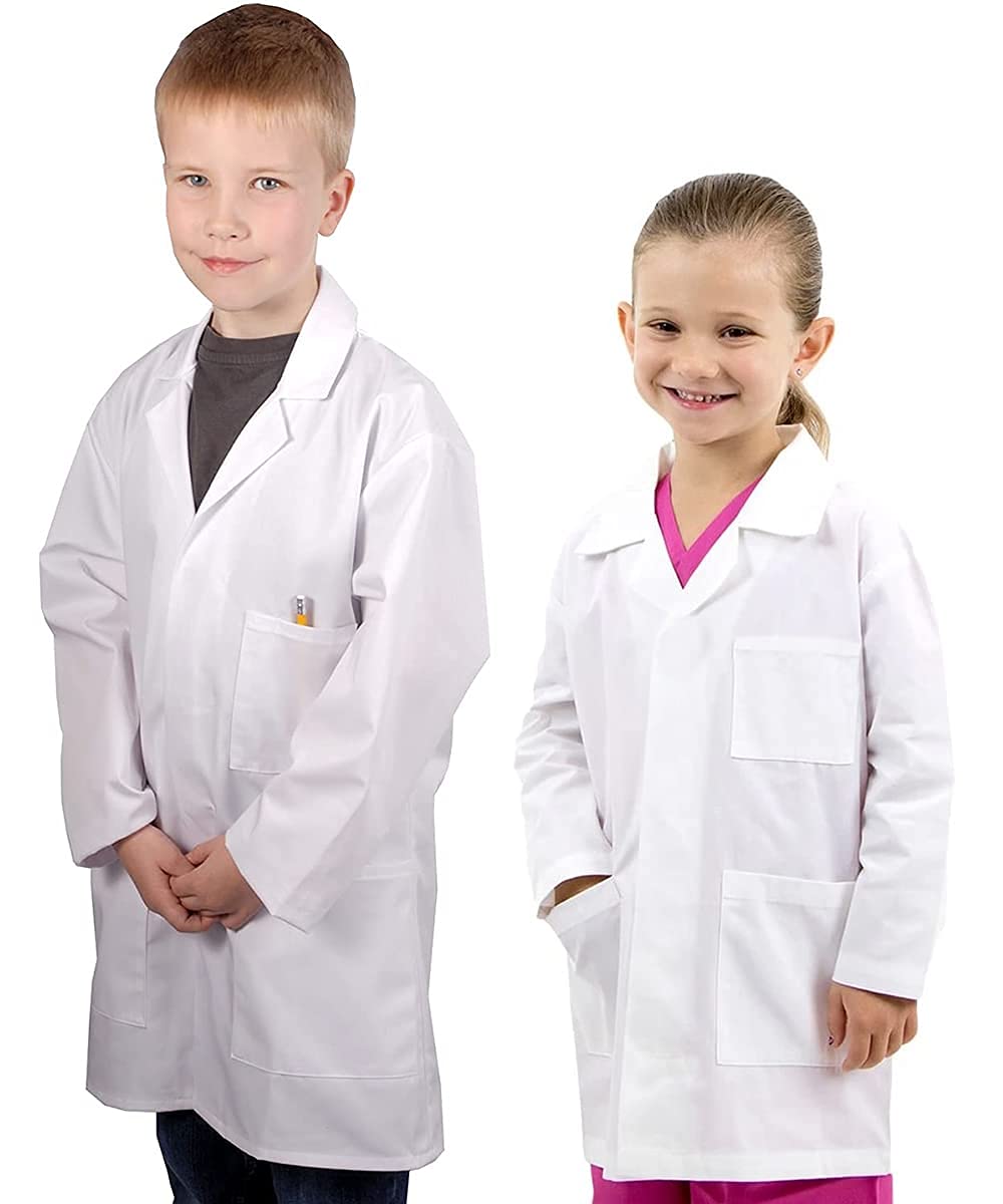 IntelliFun Kids Lab Coat – Cotton Science Dress-Up for Ages 2-10 (Small 2-3 Years)