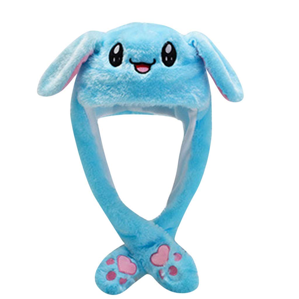 Interactive Moving Ear Bunny Hat with Wiggle Ears – Plush Headband for Halloween, Easter, and Costume Fun