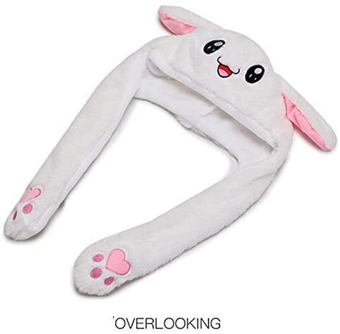 Interactive Moving Ear Bunny Hat with Wiggle Ears – Plush Headband for Halloween, Easter, and Costume Fun