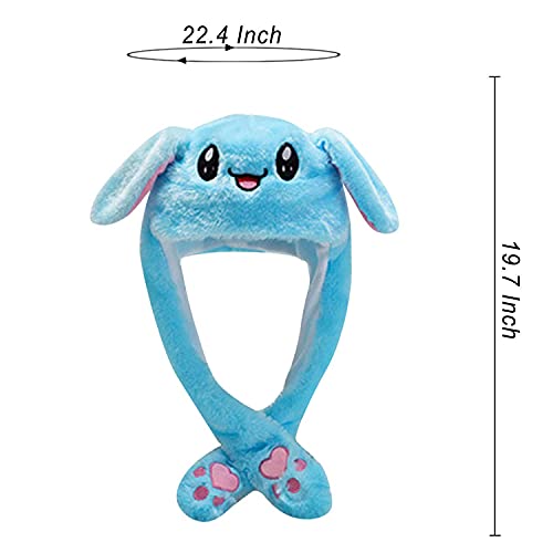 Interactive Moving Ear Bunny Hat with Wiggle Ears – Plush Headband for Halloween, Easter, and Costume Fun