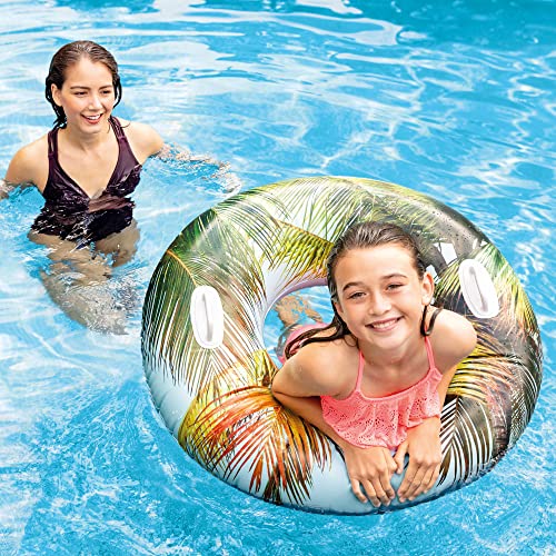 Intex 38 Inch Transparent Pool Tube with Handles - Flower Design