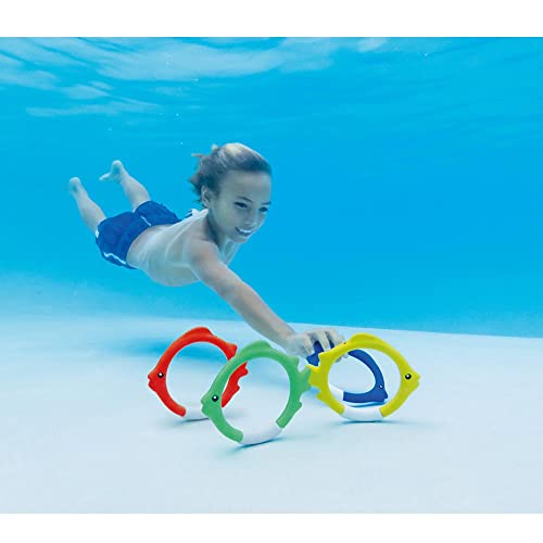 Intex Dive Rings 4-Pack – Underwater Pool Toys for Kids Ages 6-8