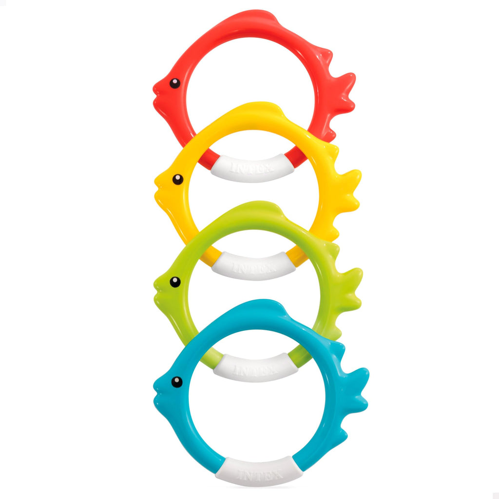 Intex Dive Rings 4-Pack – Underwater Pool Toys for Kids Ages 6-8