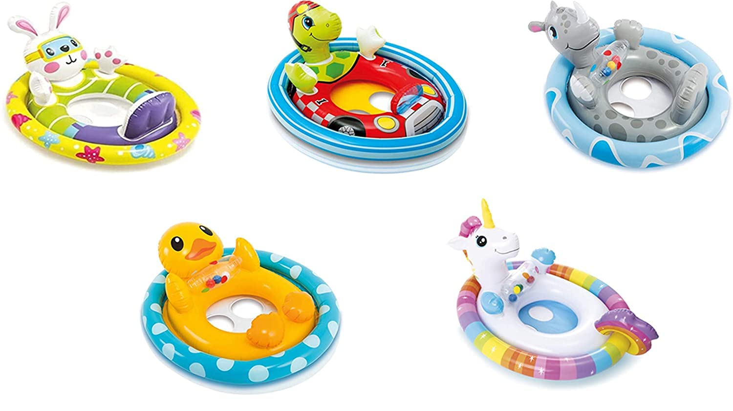 Intex Inflatable See Me Sit Pool Rider for Toddlers (Animal Design Varies)