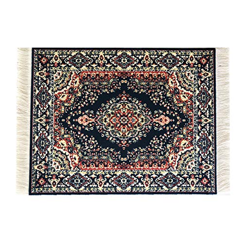 Inusitus 2-Pack Miniature Dollhouse Rugs – 10x7 Inch Oriental Style Carpets for 1:6, 1:12, 1:24 Scales