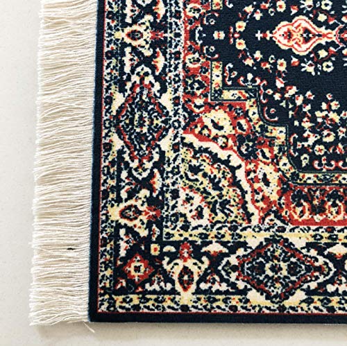 Inusitus 2-Pack Miniature Dollhouse Rugs – 10x7 Inch Oriental Style Carpets for 1:6, 1:12, 1:24 Scales