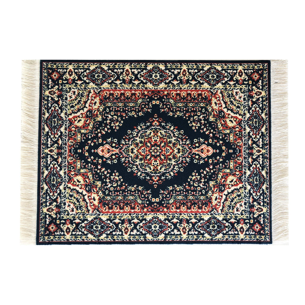 Inusitus 2-Pack Miniature Dollhouse Rugs – 10x7 Inch Oriental Style Carpets for 1:6, 1:12, 1:24 Scales