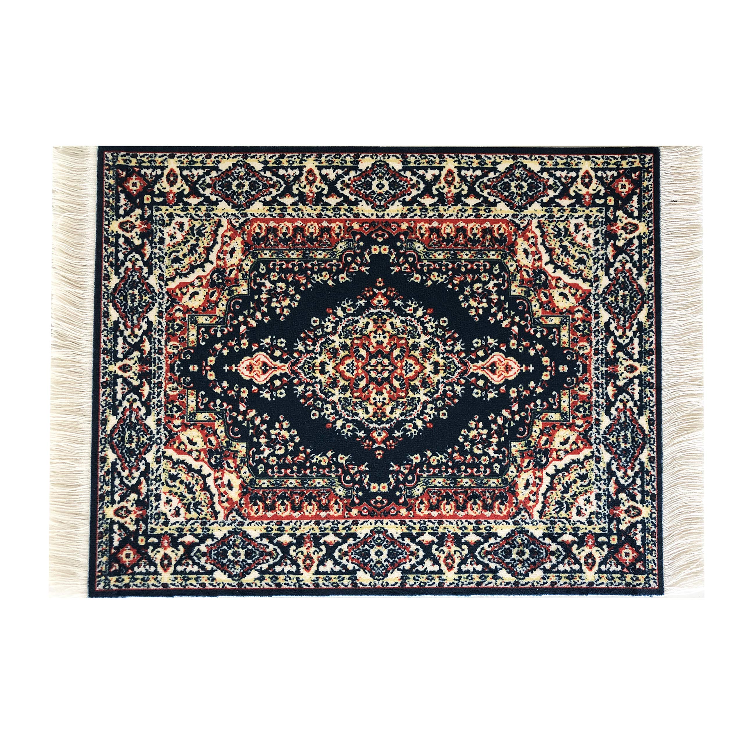 Inusitus 2-Pack Miniature Dollhouse Rugs – 10x7 Inch Oriental Style Carpets for 1:6, 1:12, 1:24 Scales