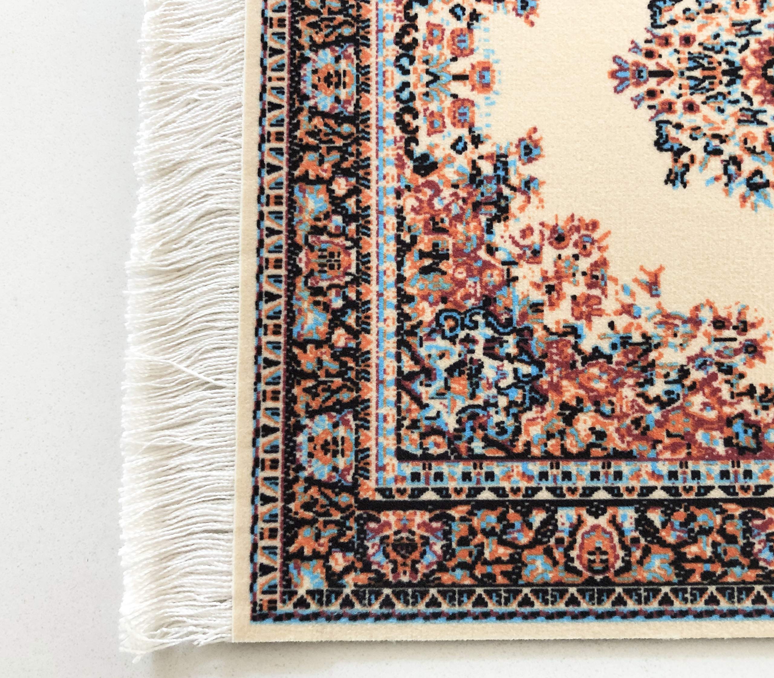 Inusitus 2-Pack Miniature Dollhouse Rugs – 10x7 Inch Oriental Style Carpets for 1:6, 1:12, 1:24 Scales