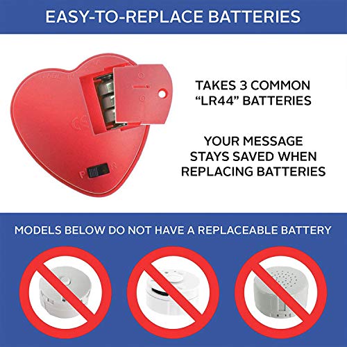 Inventiv 60 Second Voice Recorder Module for Plush Toys - Record Custom Messages in Red