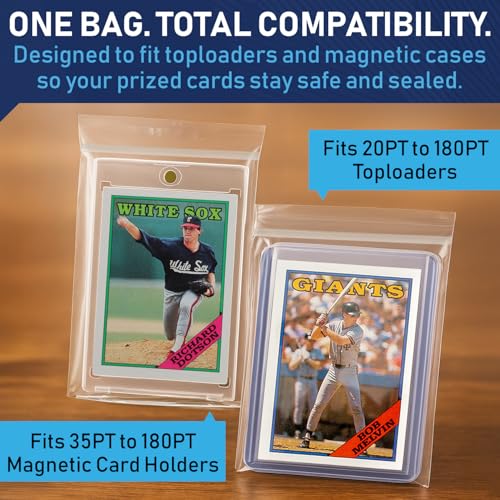 Invested Alliance 500-Pack Resealable Team Bags for Trading Cards – 3 3/8" x 5" Clear Polypropylene Sleeves for Toploaders, Magnetic Holders, and Sports Card Protection