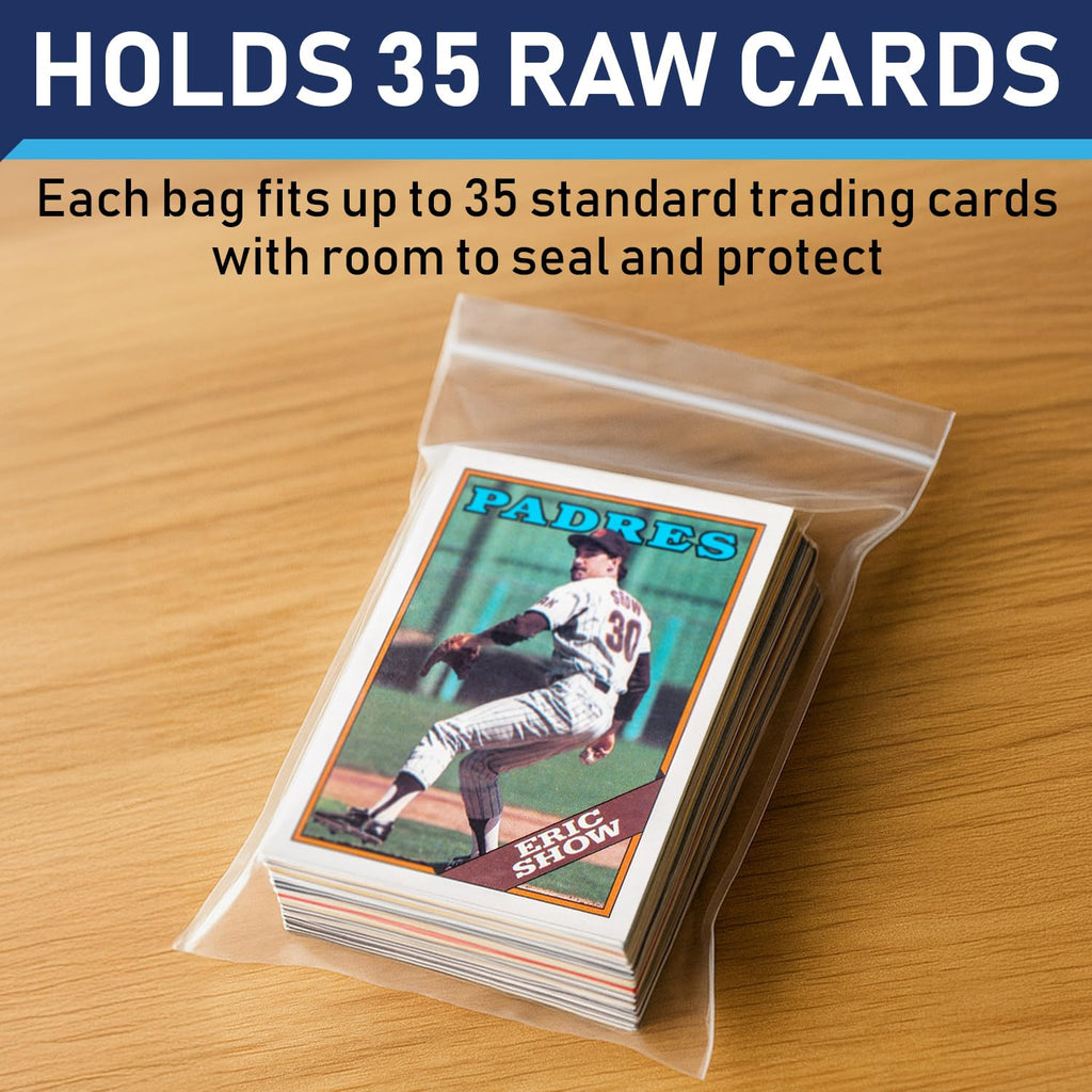 Invested Alliance 500-Pack Resealable Team Bags for Trading Cards – 3 3/8" x 5" Clear Polypropylene Sleeves for Toploaders, Magnetic Holders, and Sports Card Protection