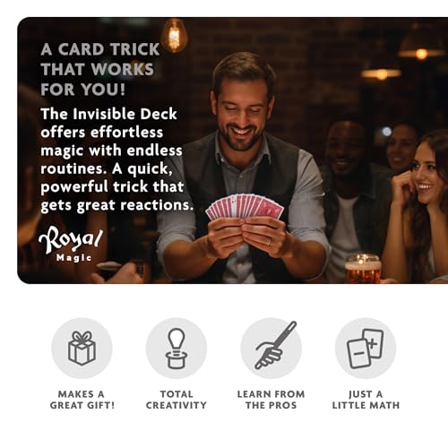 Invisible Deck of Cards Trick – Red Bicycle Playing Cards Magic Trick for Beginners & Pros by Royal Magic