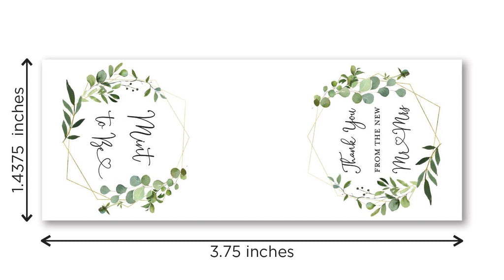 InvitationHouse 48 Greenery Mint to Be Wedding Favor Stickers for Tic Tac Containers