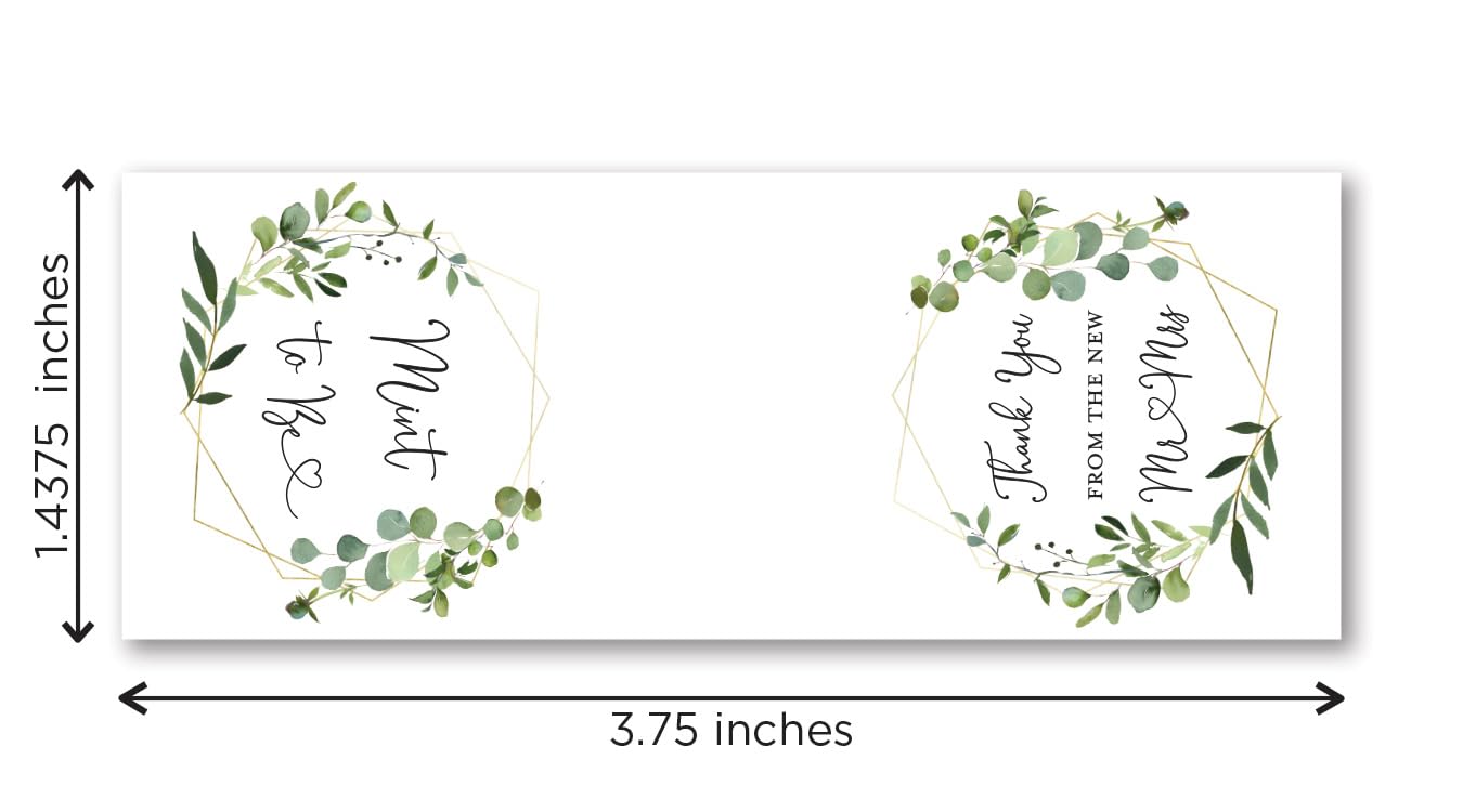InvitationHouse 48 Greenery Mint to Be Wedding Favor Stickers for Tic Tac Containers