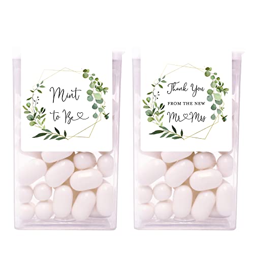 InvitationHouse 48 Greenery Mint to Be Wedding Favor Stickers for Tic Tac Containers