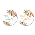 InvitationHouse Little Cutie Green Gender Reveal Stickers - 40 Labels (20 of Each Design)