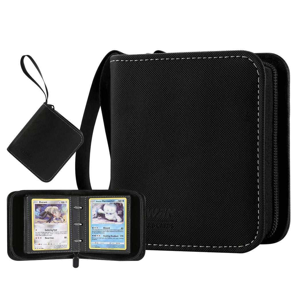 iofeiwak Mini Pokemon Card Binder - 2x2 Pockets, Holds 80 Cards, Lightweight with Removable Sleeves