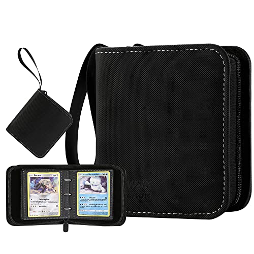 iofeiwak Mini Pokemon Card Binder - 2x2 Pockets, Holds 80 Cards, Lightweight with Removable Sleeves