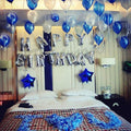 iPartycool 50-Piece Happy Birthday Balloon Set with Silver Letters and Star Balloons