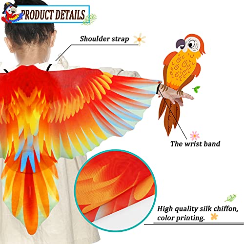 IROLEHOME Bird Costume Set for Kids – Eagle Wings with Headband, Lightweight Chiffon Dress-Up Cape for Ages 3-10