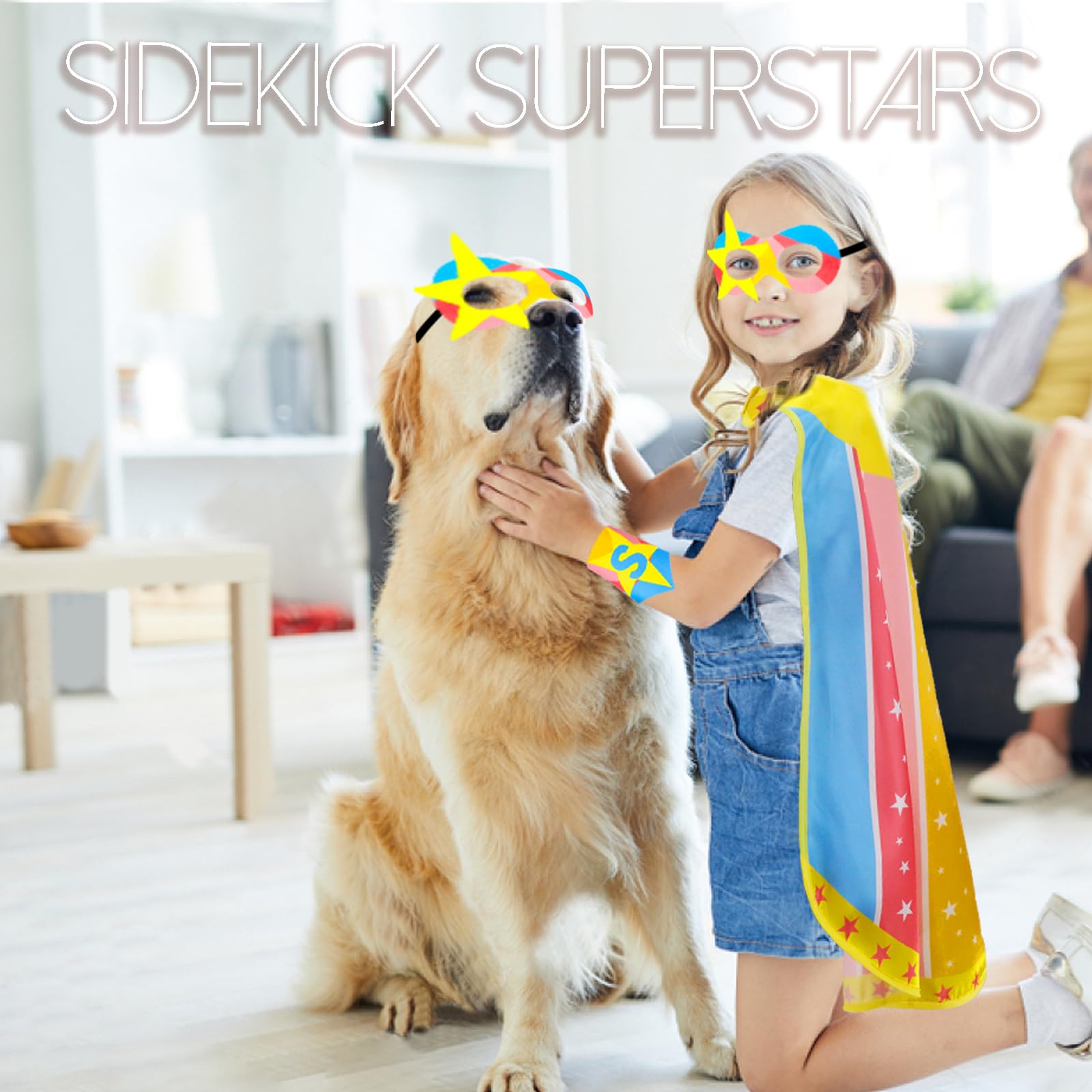 iROLEWIN Superhero Cape Set for Kids – Cape, Mask & Bracelet for Boys and Girls Ages 3-9