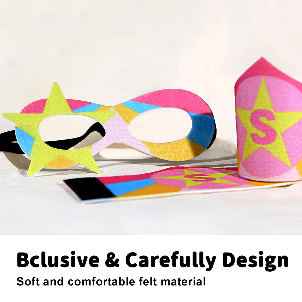 iROLEWIN Superhero Cape Set for Kids – Includes Mask and Bracelet, Ages 3-9