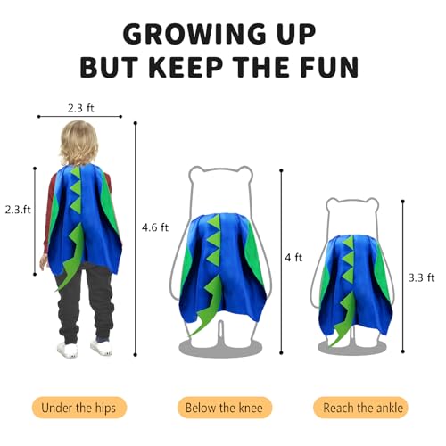 iROLEWIN Unisex Dinosaur Costume Cape and Mask Set for Kids - Dragon Dress-Up Toy for Christmas Birthday Gifts