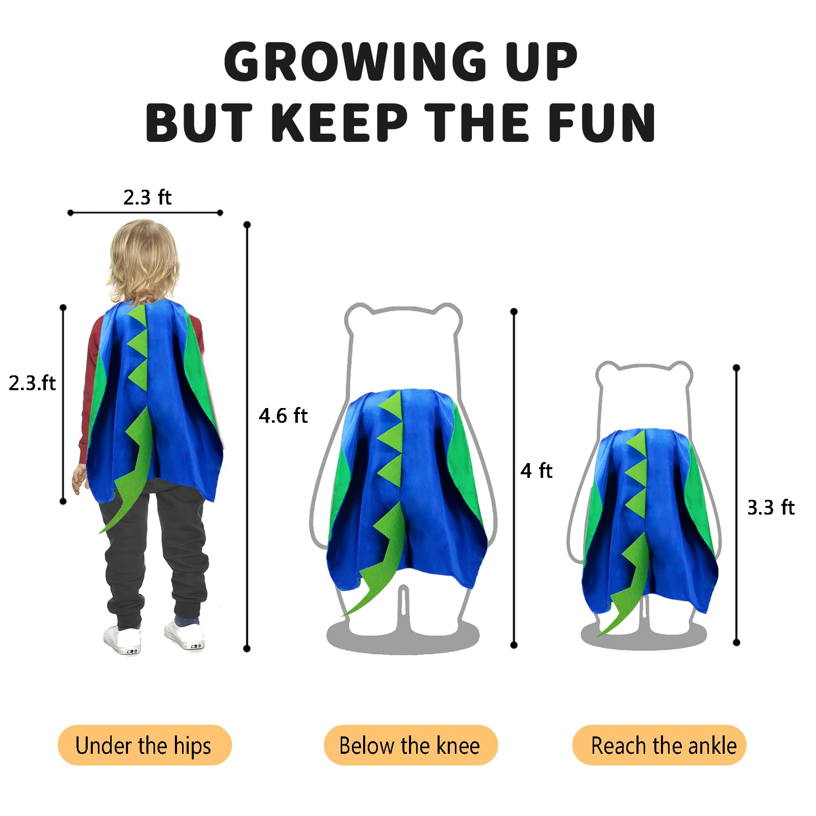 iROLEWIN Unisex Dinosaur Costume Cape and Mask Set for Kids - Dragon Dress-Up Toy for Christmas Birthday Gifts