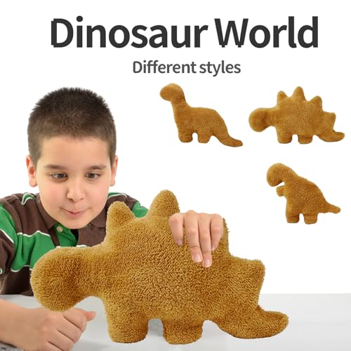 Isaacalyx 18-Inch Dino Nugget Pillow – Soft Dinosaur Plush Toy for Kids, Birthday Gifts & Party Decor