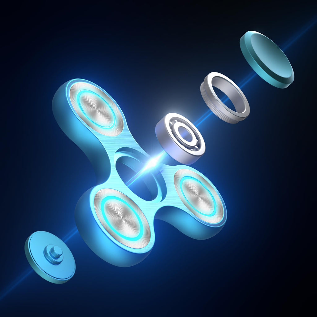 Isapral Metal Fidget Spinner – Glow in the Dark, 4-8 Min Spin, Stainless Steel Bearing, for Adults and Kids