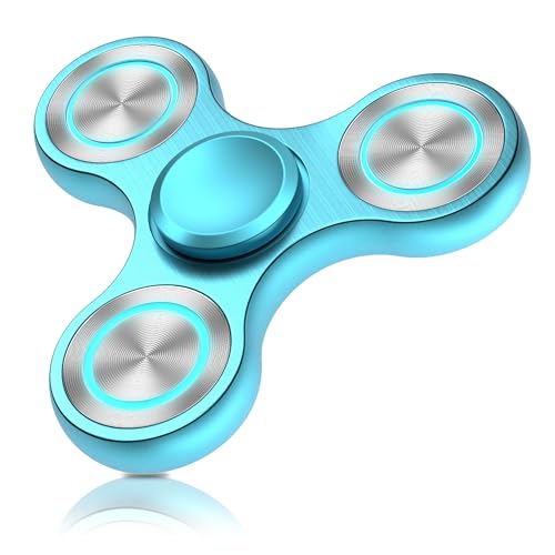 Isapral Metal Fidget Spinner – Glow in the Dark, 4-8 Min Spin, Stainless Steel Bearing, for Adults and Kids