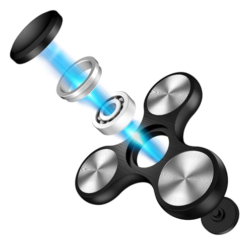 Isapral Metal Fidget Spinner – Stainless Steel Bearing, 4-8 Min Spins, Stress & Anxiety Relief for Kids and Adults