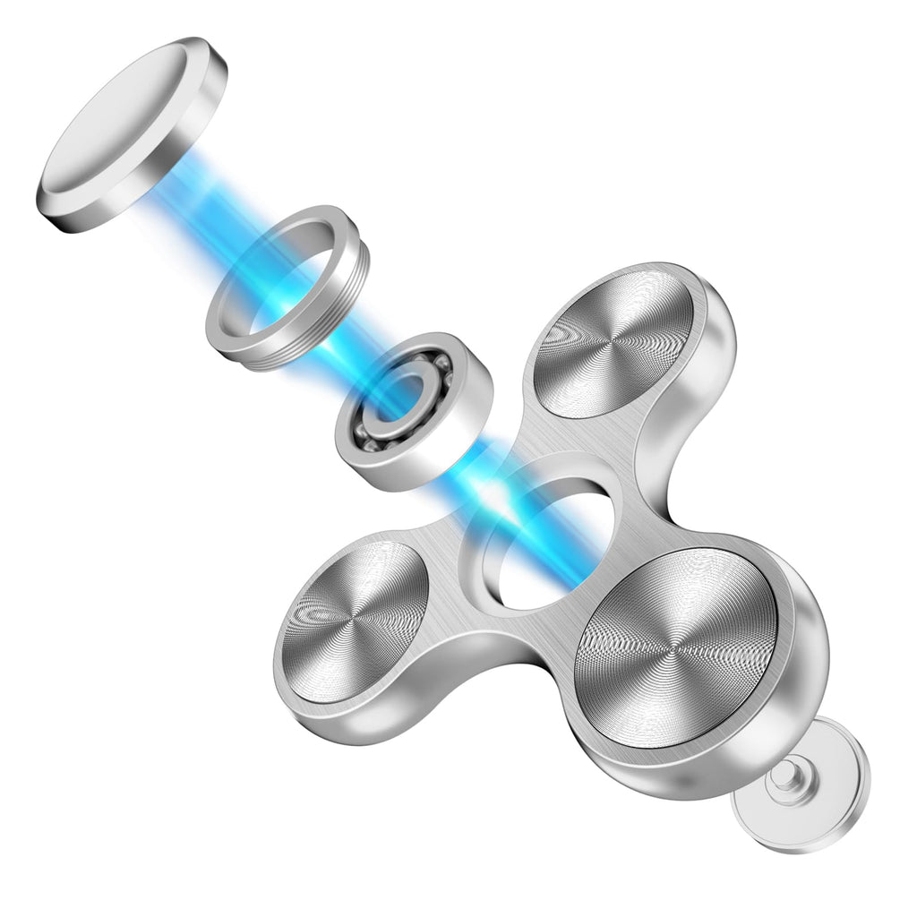 Isapral Metal Fidget Spinner – Stainless Steel Bearing, 4-8 Min Spins, Stress & Anxiety Relief for Kids and Adults