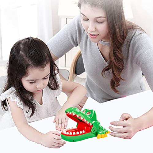 iShyan Crocodile Teeth Game for Kids - Biting Finger Dentist Toy, 1-4 Players, Portable Travel Game